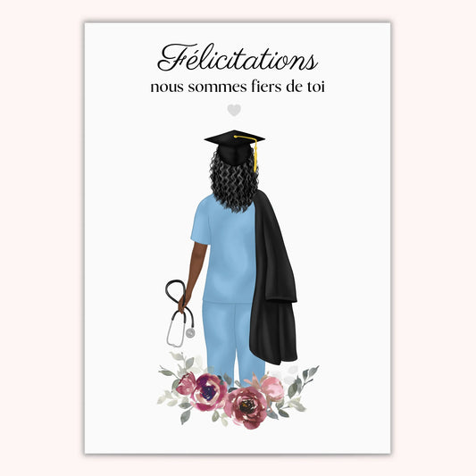 Affiche Personnalisée - Diplôme Médical Femme