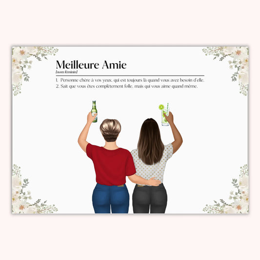 Affiche Personnalisée - Définition Sœur/Amie/Collègue/Cousine
