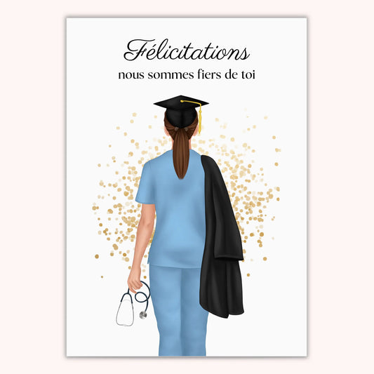Affiche Personnalisée - Diplôme Médical Femme