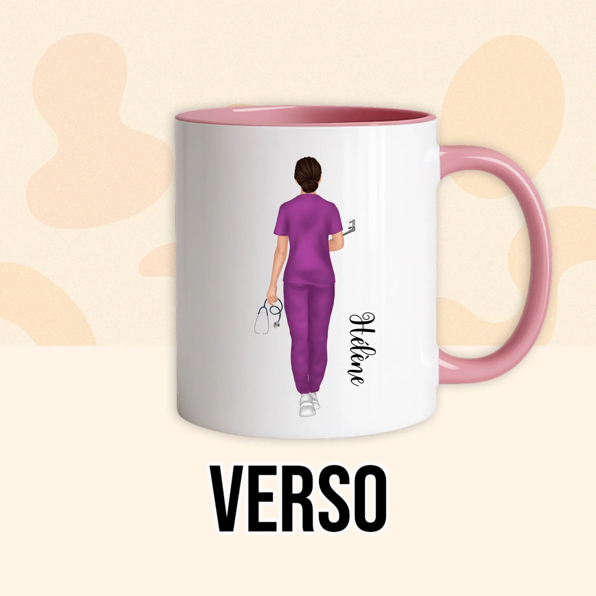 PHOTO PRODUIT TEEINBLUE VERSO MUG ROSE