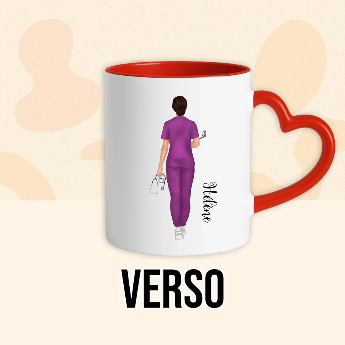 PHOTO PRODUIT TEEINBLUE VERSO MUG ROUGE
