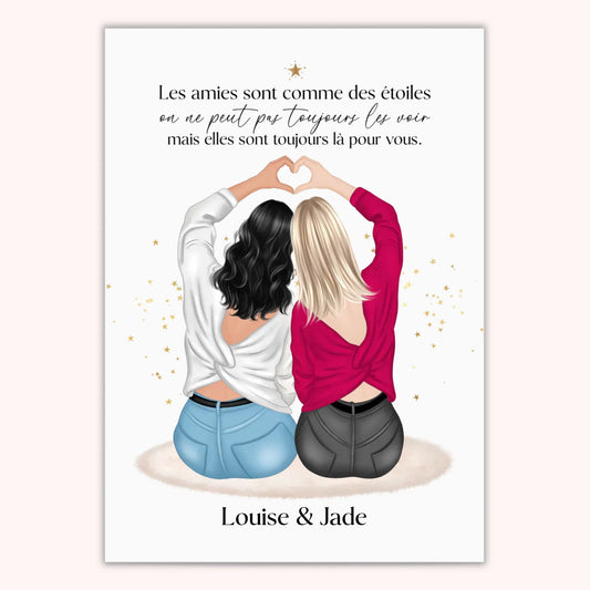 Affiche Personnalisée - Meilleures Amies
