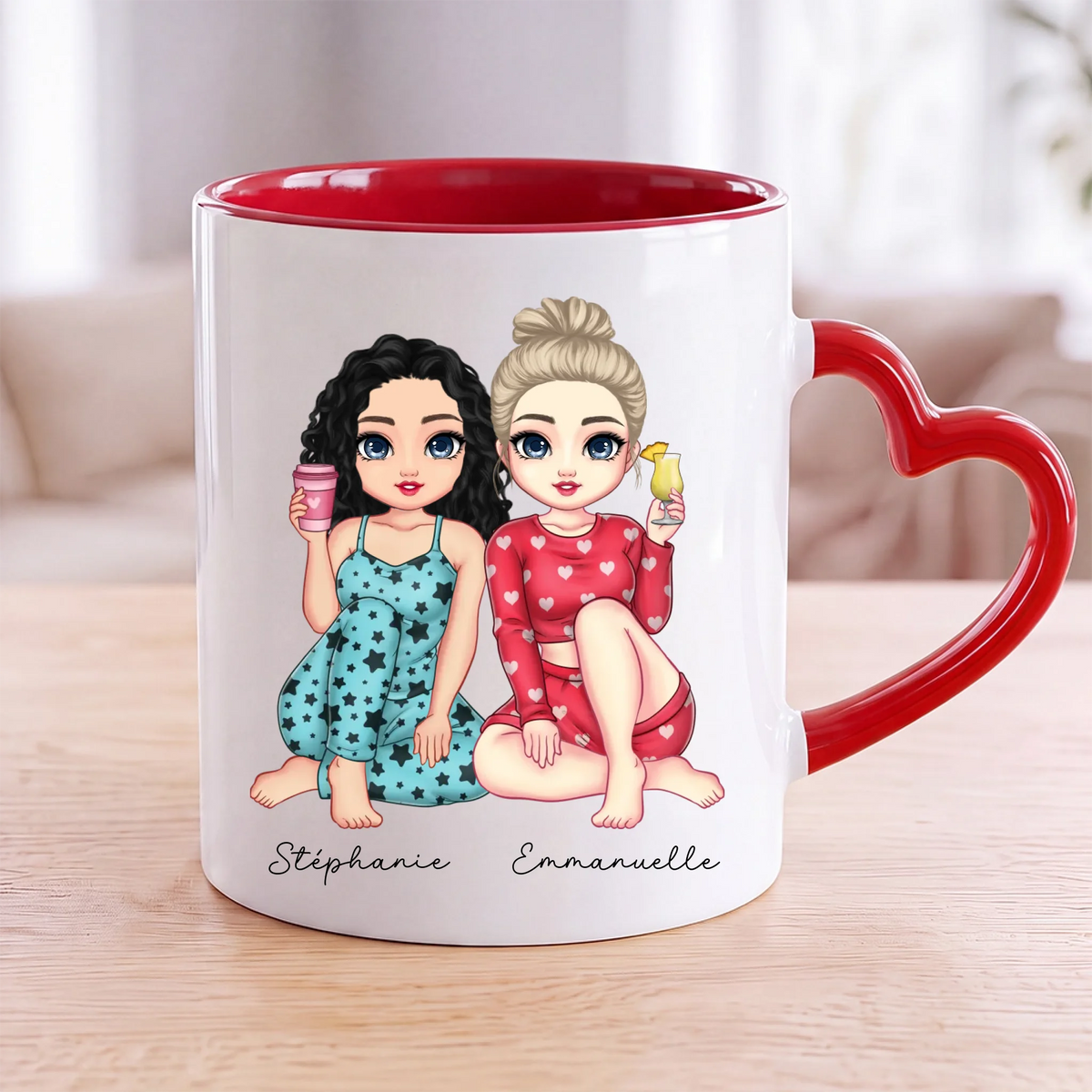 MOCKUP MUG BLANC ROUGE COEUR VERSO