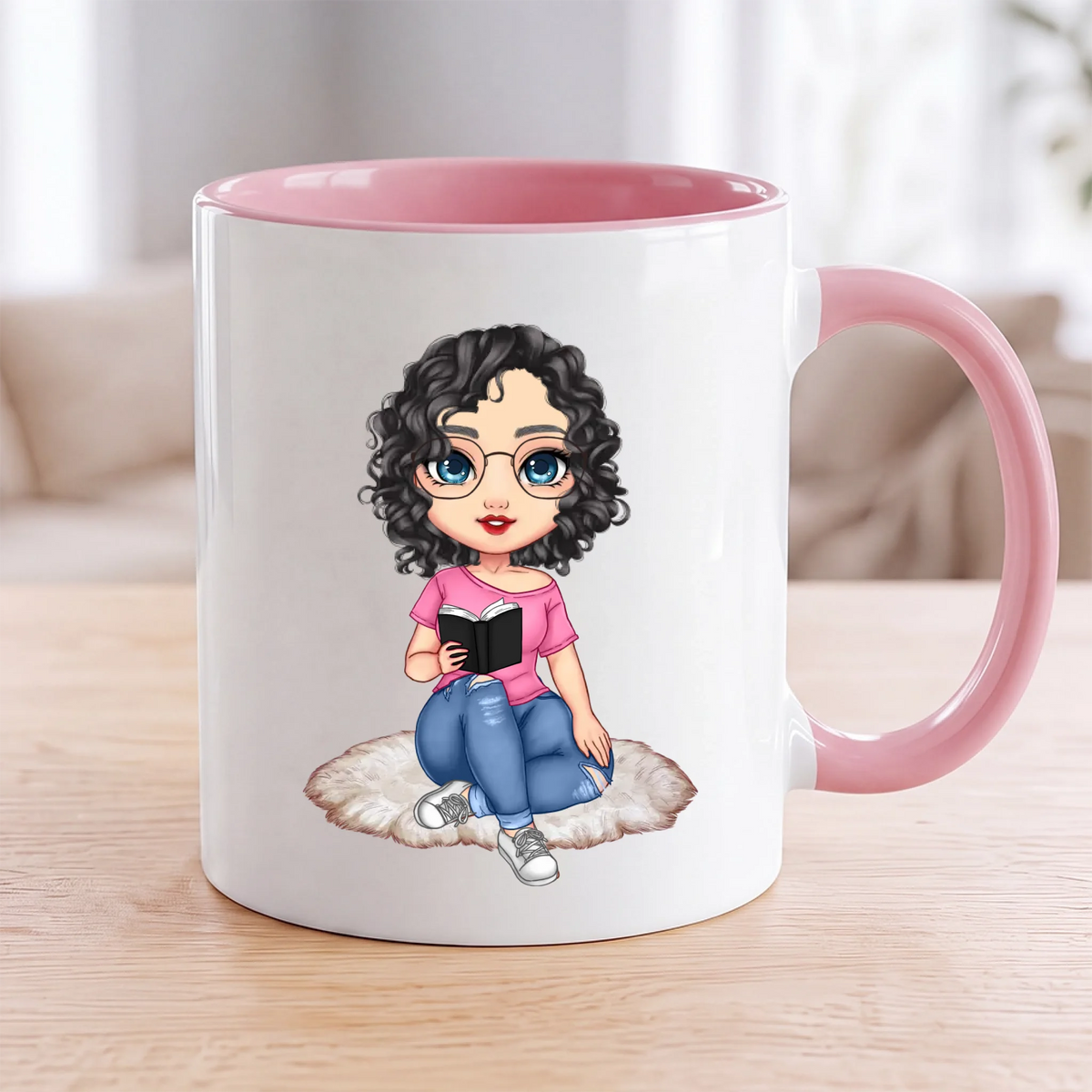 MOCKUP MUG BLANC ROSE VERSO