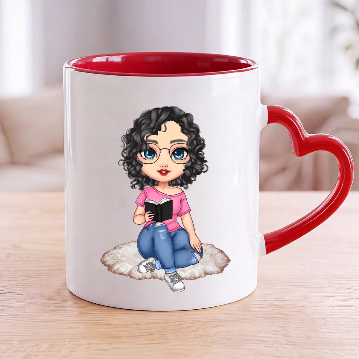 MOCKUP MUG BLANC ROUGE COEUR VERSO
