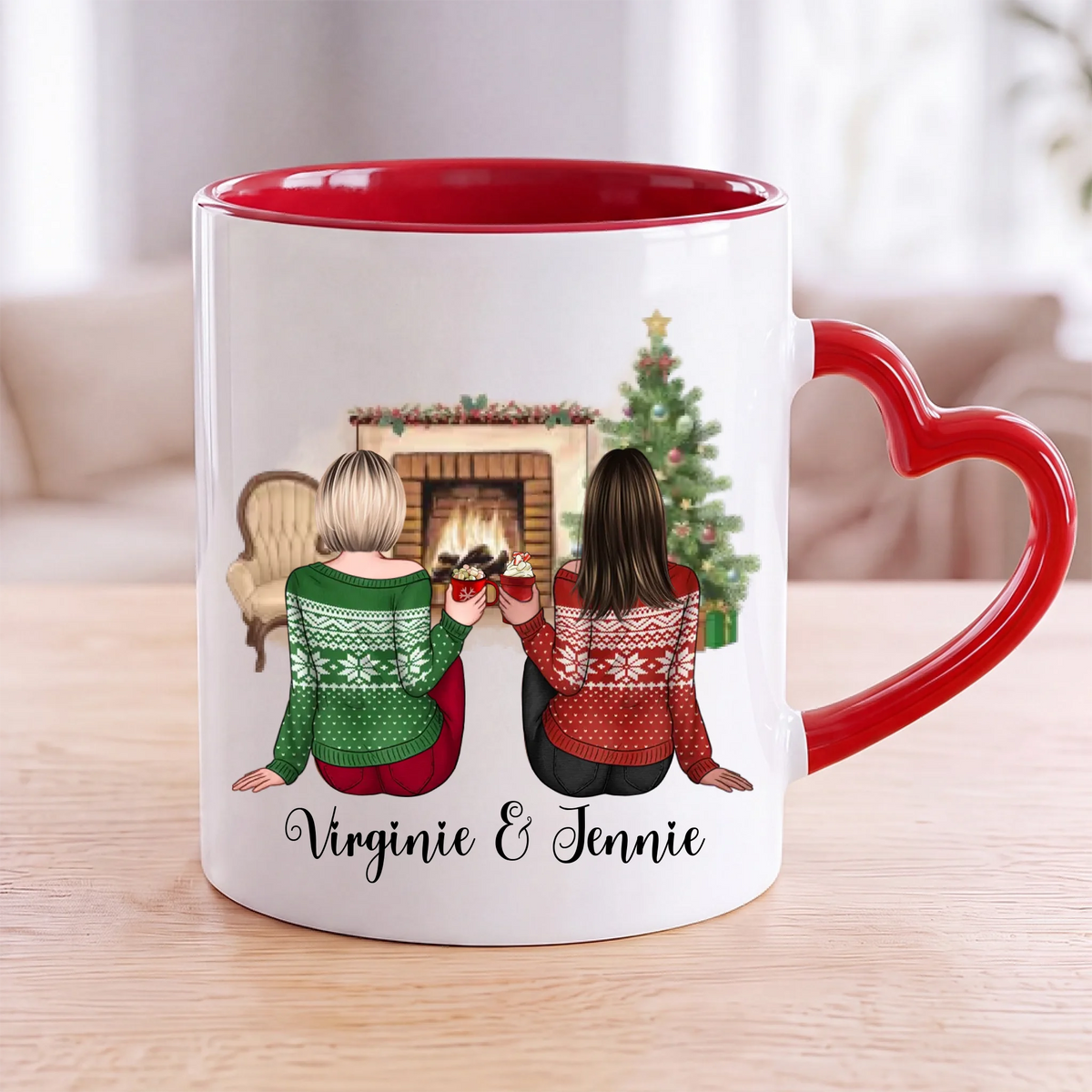 MOCKUP MUG BLANC ROUGE COEUR VERSO