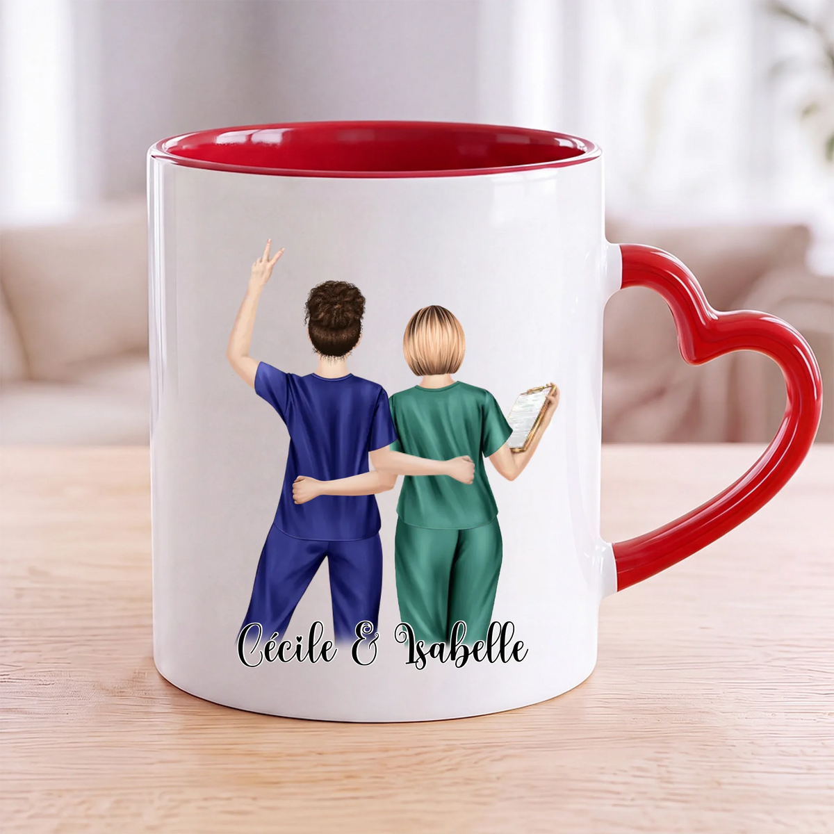 MOCKUP MUG BLANC ROUGE COEUR VERSO