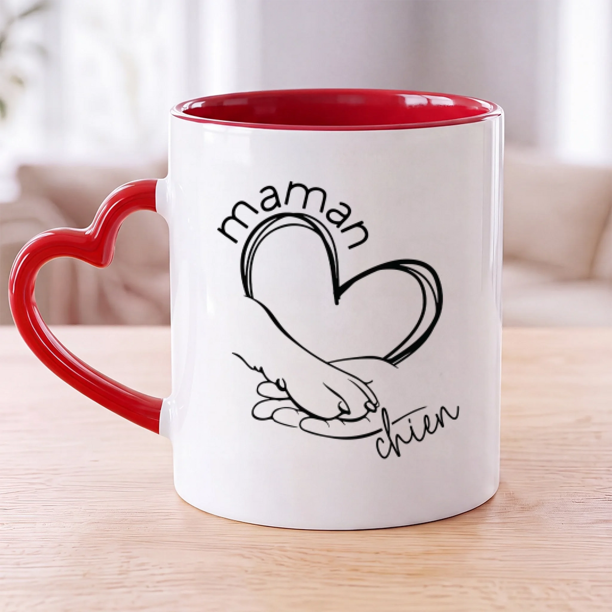 MOCKUP MUG BLANC ROUGE COEUR RECTO