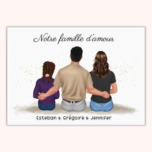 Affiche Personnalisée - Parents et enfants - Notre famille