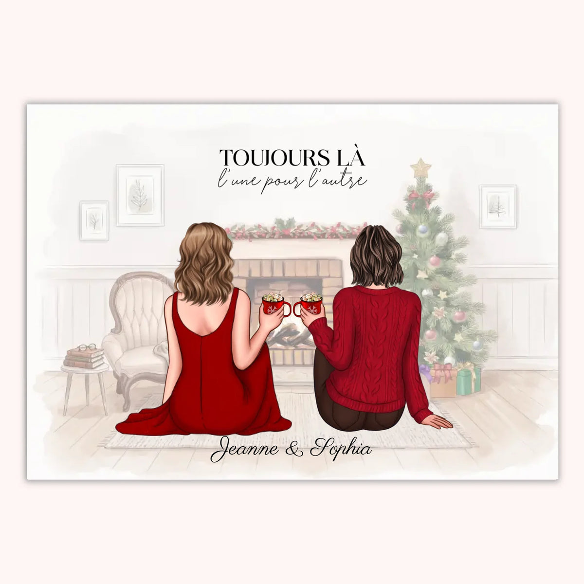 Affiche Personnalisée Noël Sœur, Meilleure Amie ou Maman