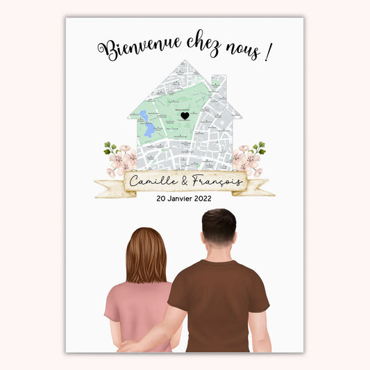 Affiche Personnalisée - Couple Crémaillère