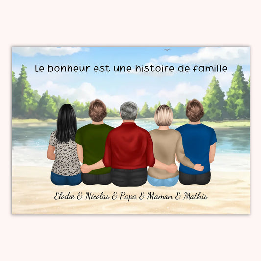 Affiche Personnalisée - Famille Parents et Enfants
