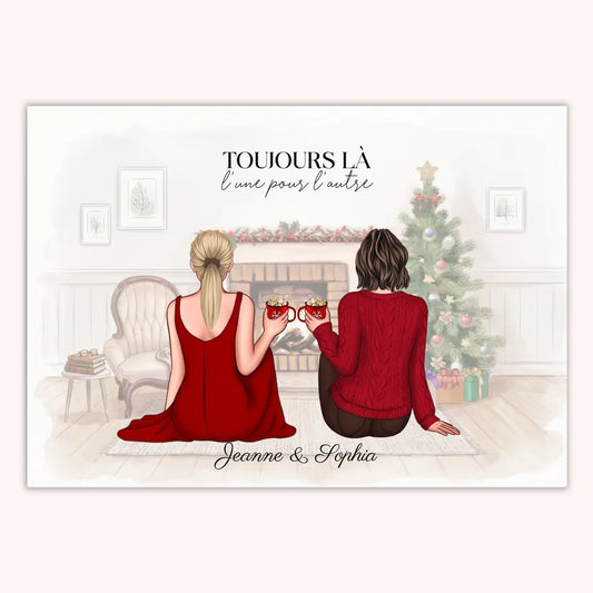 Affiche Personnalisée Noël Sœur, Meilleure Amie ou Maman