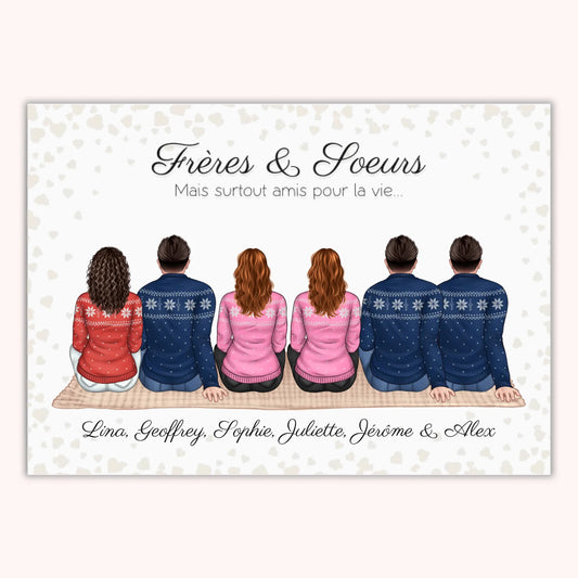 Affiche Personnalisée - Frère et Soeurs Noël