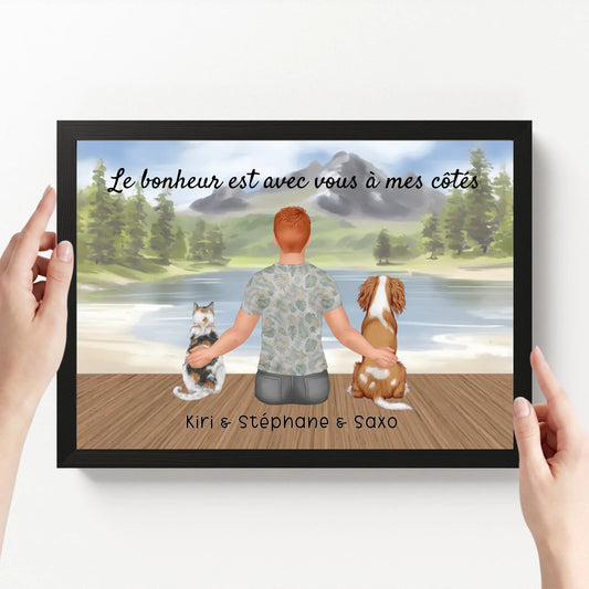 affiche personnalisé paysage avec cadre loofie
