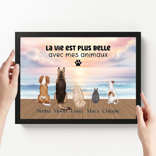 affiche personnalisé paysage avec cadre loofie