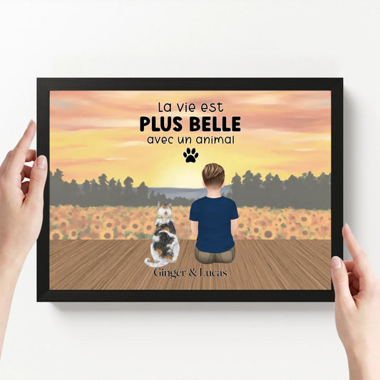affiche personnalisé paysage avec cadre loofie