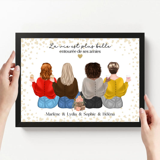 affiche personnalisé paysage avec cadre loofie