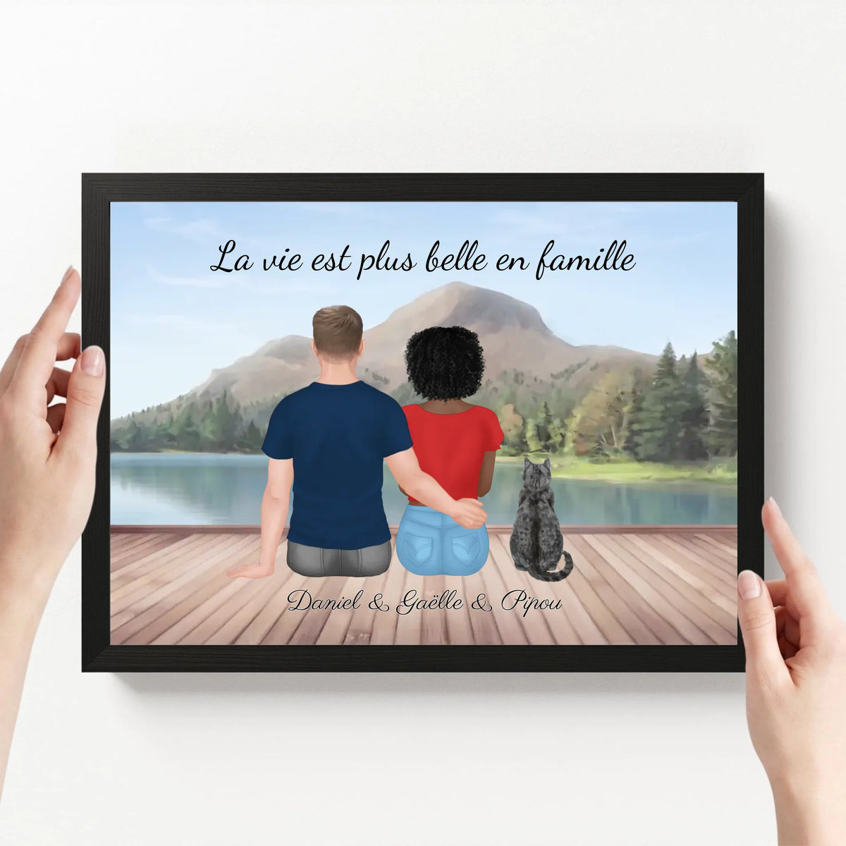 affiche personnalisé paysage avec cadre loofie