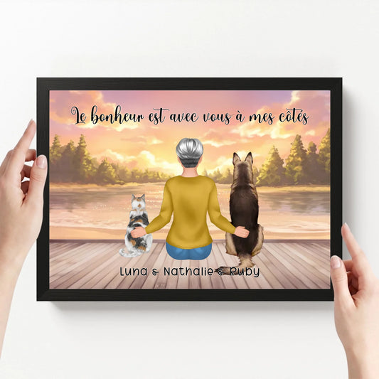 affiche personnalisé paysage avec cadre loofie