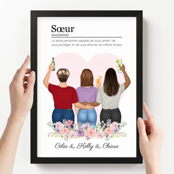 affiche personnalisé portrait avec cadre loofie