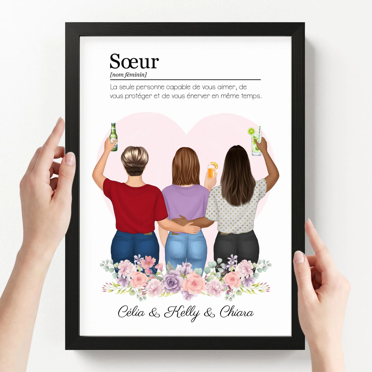 affiche personnalisé portrait avec cadre loofie