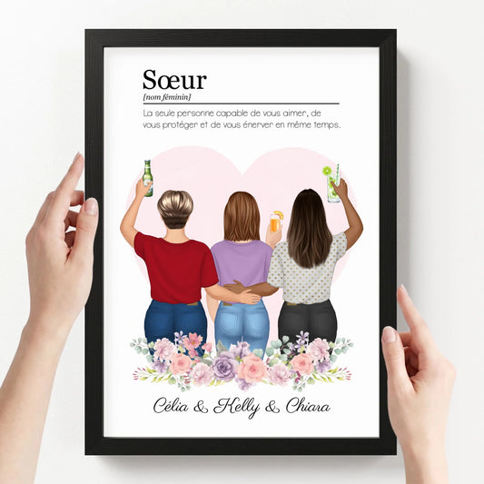 affiche personnalisé portrait avec cadre loofie