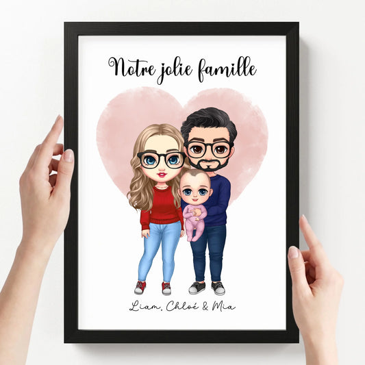 affiche personnalisé portrait avec cadre loofie