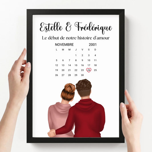 affiche personnalisé portrait avec cadre loofie