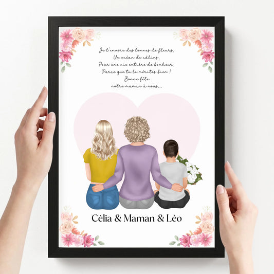 affiche personnalisé portrait avec cadre loofie