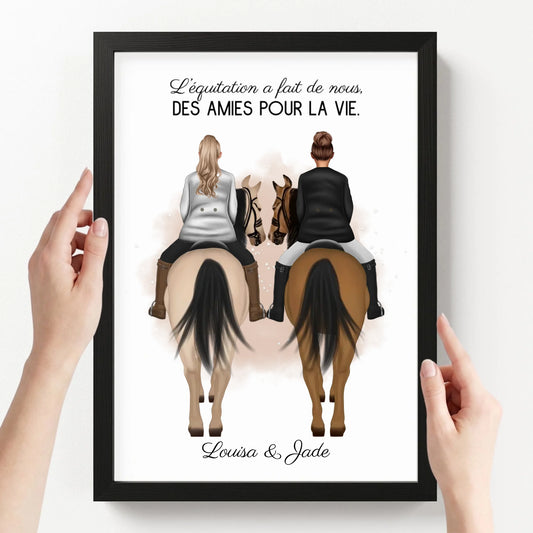 affiche personnalisé portrait avec cadre loofie