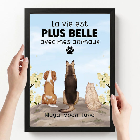 affiche personnalisé portrait avec cadre loofie