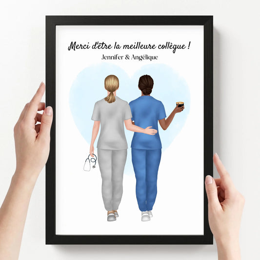 affiche personnalisé portrait avec cadre loofie