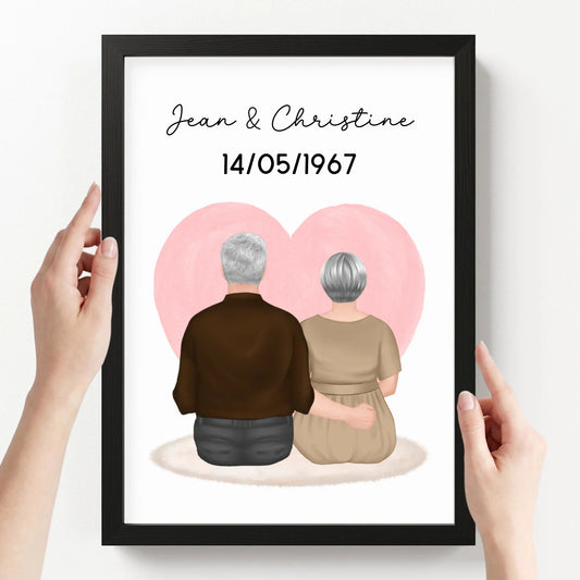 affiche personnalisé portrait avec cadre loofie