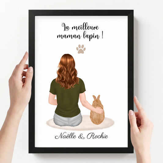 affiche personnalisé portrait avec cadre loofie