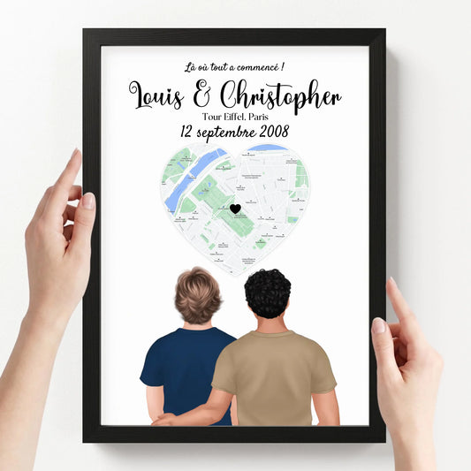 affiche personnalisé portrait avec cadre loofie