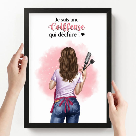 affiche personnalisé portrait avec cadre loofie