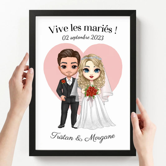 affiche personnalisé portrait avec cadre loofie
