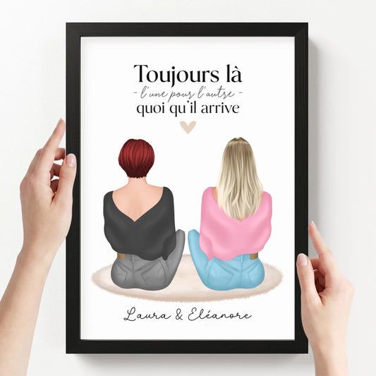 affiche personnalisé portrait avec cadre loofie