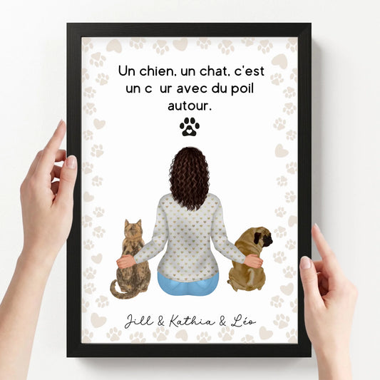 affiche personnalisé portrait avec cadre loofie