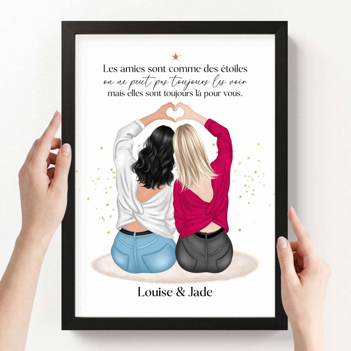 affiche personnalisé portrait avec cadre loofie