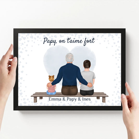 affiche personnalisé paysage avec cadre loofie