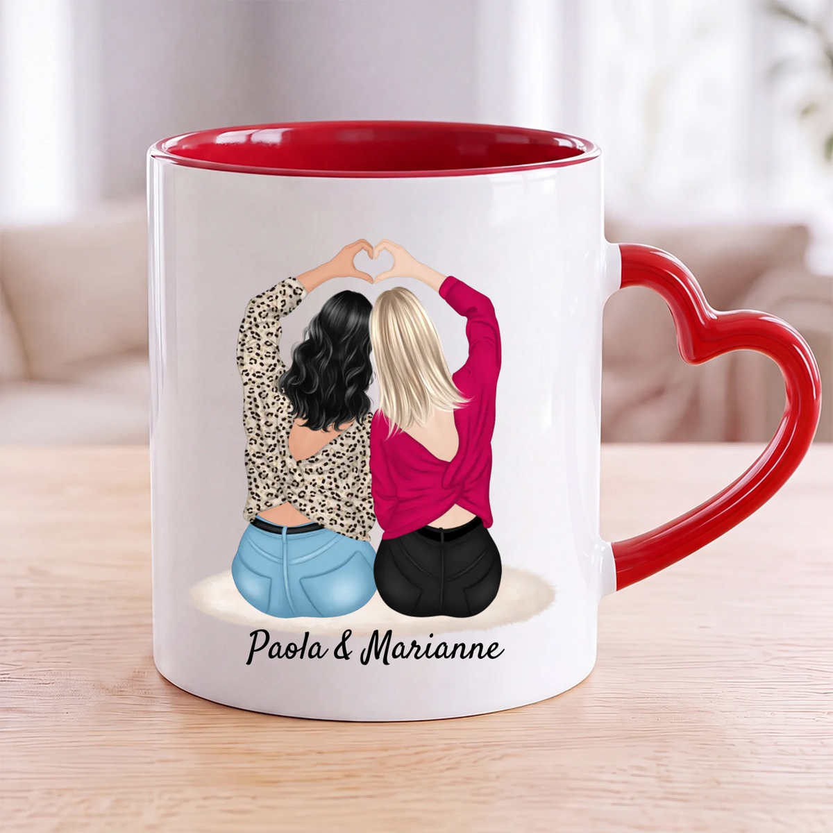 MOCKUP MUG BLANC ROUGE COEUR VERSO