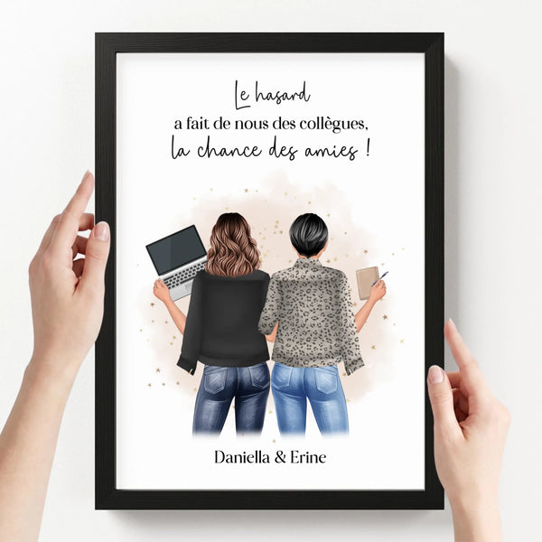 affiche personnalisé portrait avec cadre loofie